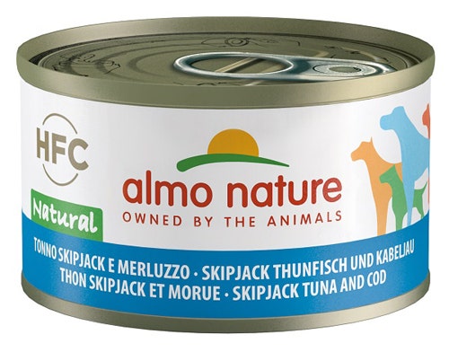 Almo Nature HFC Natural Tonno Skipjeck E Merluzzo Umido Per Cani Adulti 95g-1