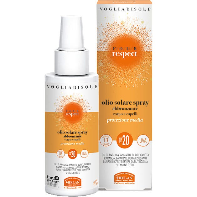Helan Voglia Di Sole Four Respect Olio Solare Spray Abbronzante SPF20 150ml - 1