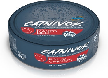 Catnivor Cibo Umido Manzo Per Gatti Adulti Lattina 80g-1