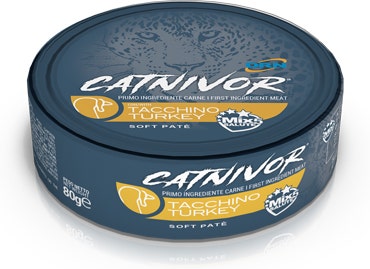 Drn Catnivor Cibo Umido Con Tacchino Gatti Adulti Barattolo 80g-1