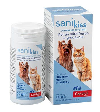 Sani Kiss 50 Mangime Complementare Alito Fresco Per Cani E Gatti 50 Compresse-1