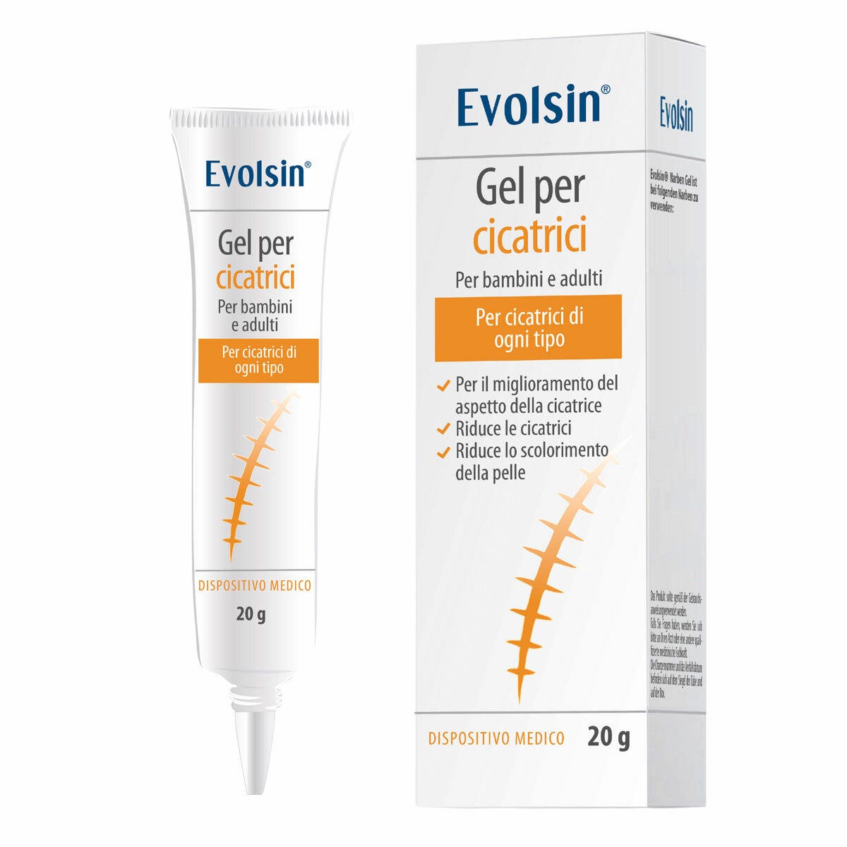 Evolsin Gel Silicone Per Cicatrici Per Bambini E Adulti 20g-1