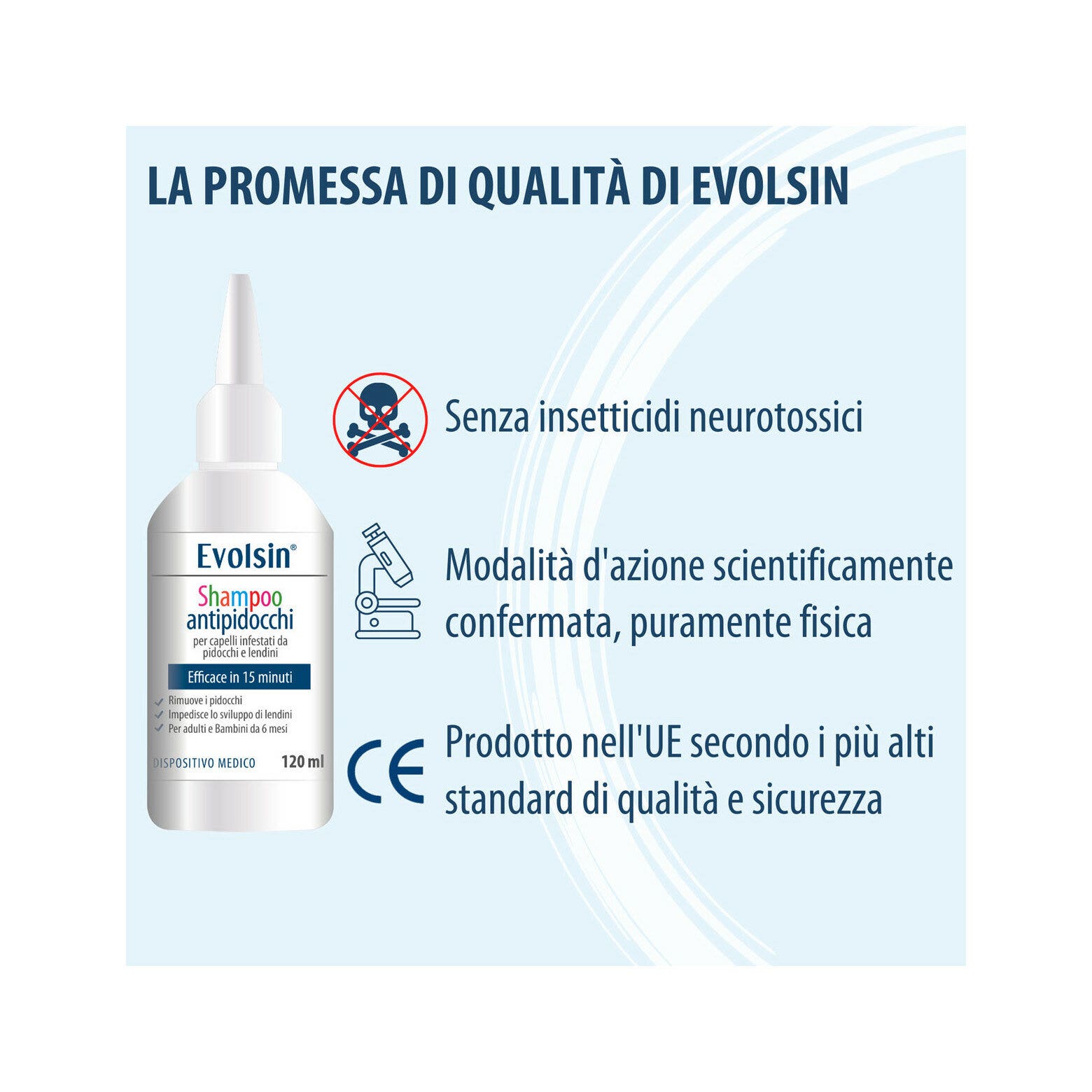 Evolsin Shampoo Pidocchi Con Pettine 120ml-4