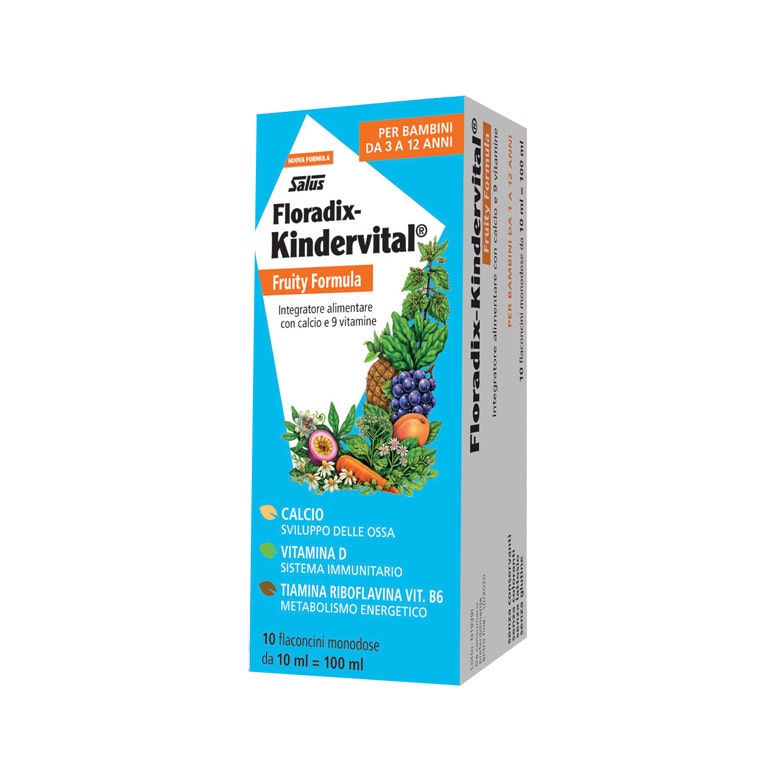 Floradix Kindervital Fruity Formula Potenziata 10 Flaconcini Da 10ml 3/12 Anni-2
