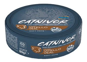 Drn Catnivor Cibo Umido Con Vitello Gatti Adulti Barattolo 80g-1