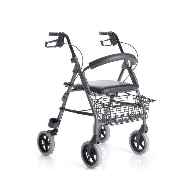 Deambulatore Rollator Alluminio 4 Ruote Con Sedile Mopedia   - 1