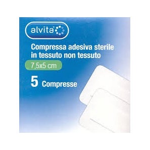 Alvita Garza Compressa Adesiva Sterile 7,2x5cm  - 2