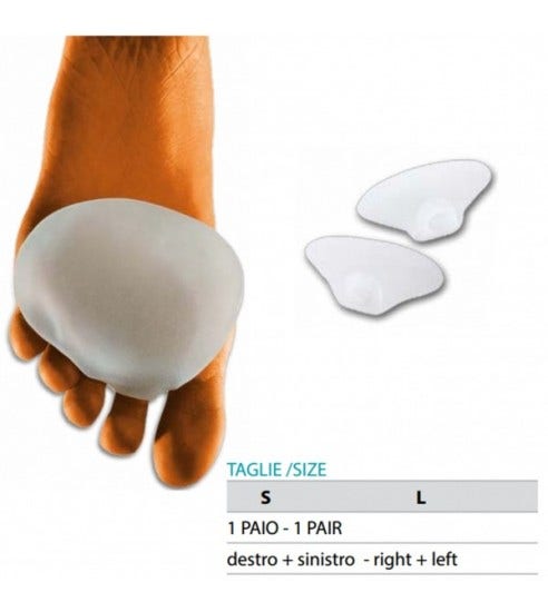 Orione Ok Ped G201 Cuscinetto Metatarsale Gel Polimero Destro + Sinistro Taglia S 1 Paio-1