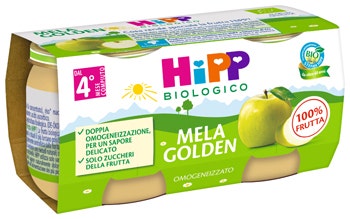 Hipp Omogeneizzato Mela Golden 4M+ 2x80g  - 1