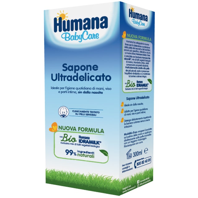 Humana Baby Care Sapone Liquido Ultradelicato 300ml  - 2