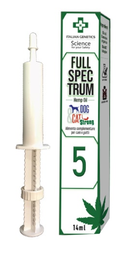Wolf srl Full Spectrum Hemp Oil Strong Mangime Complementare Per Cani E Gatti 14ml-1