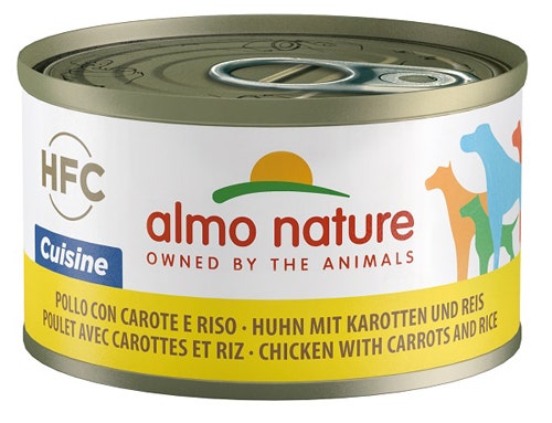 Almo Nature Cuisine Cibo Umido Pollo Con Carote E Riso Per Cani Adulti Scatoletta 95g-1