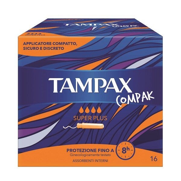 Tampax Compak Super Plus 16 Assorbenti Interni Flussi Molto Abbondanti-1