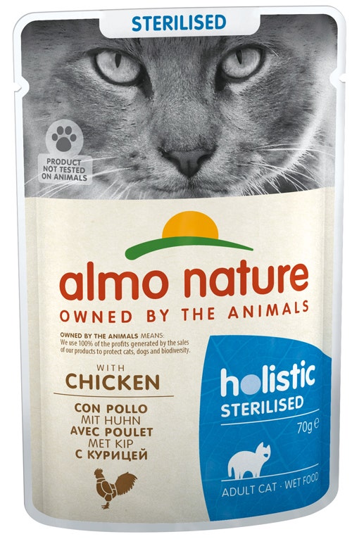 Almo Nature Sterilised Cibo Umido Con Pollo Per Gatti Adulti Sterilizzati Bustina 70g-1