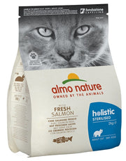 Almo Nature Sterilised Cibo Secco Con Salmone E Riso Per Gatti Adulti Sacco 2kg-1