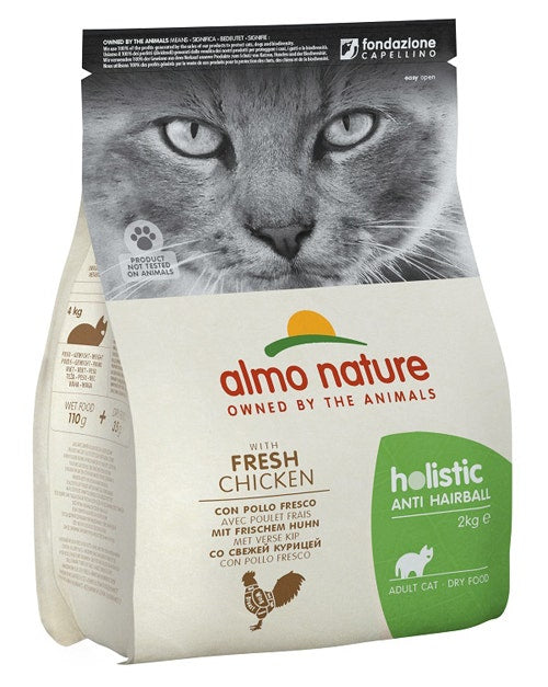 Almo Nature Anti Hairball Cibo Secco Con Pollo Fresco Per Gatti Adulti Sacco 2kg-1