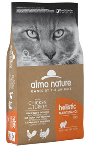 Almo Nature Holistic Maintenance Pollo E Tacchino Cibo Secco Per Gatti Adulti Sacco 12kg-1