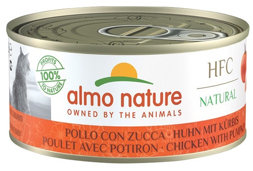 Almo Nature HFC Natural Cibo Umido Pollo Con Zucca Per Gatti Adulti Scatoletta 150g-1
