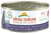 Almo Nature HFC Natural Cibo Umido Tonno, Pollo E Prosciutto Per Gatti Adulti Scatoletta 150g-1