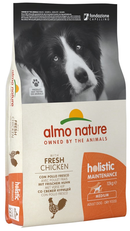 Almo Nature Holistic Maintenance Crocchette Pollo Cani Adulti Taglia Media Sacco 12kg-1