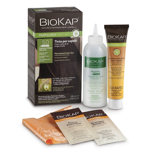Biokap Nutricolor Tinta Delicato Rapid 5.0 Castano Chiaro  - 1