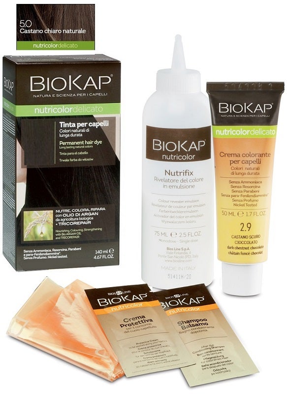 Biokap Nutricolor Tinta Delicato 5.0 New Castano Chiaro Naturale Tinta 140ml  - 1