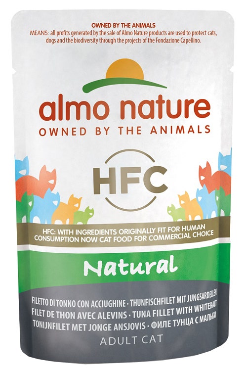 Almo Nature HFC Natural Cibo Umido Tonno E Acciughe Per Gatti Adulti Bustina 55g-1