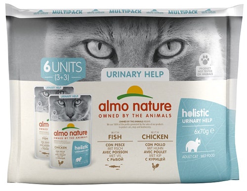 Almo Nature Urinary Help Con Pesce E Pollo Per Gatti Adulti 6x70g-1