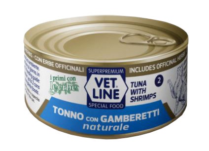 Vet Line Gatto Al Tonno E Gamberetti Lattina 70gr-1