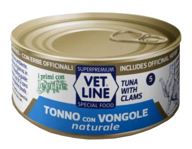 Vet Line Gatto Tonno E Vongole Lattina 70gr-1