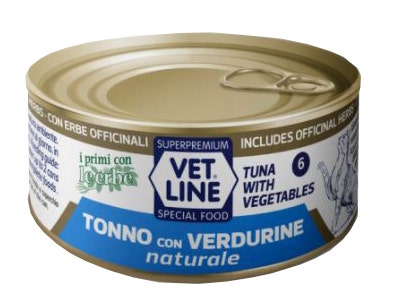 Vet Line Gatto Tonno E Verdure Lattina 70gr-1