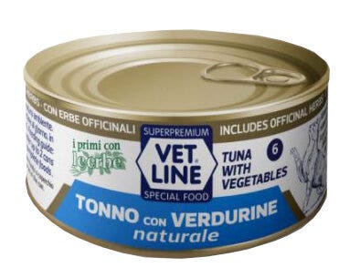 Vet Line Gatto Tonno E Verdure Lattina 70gr-2