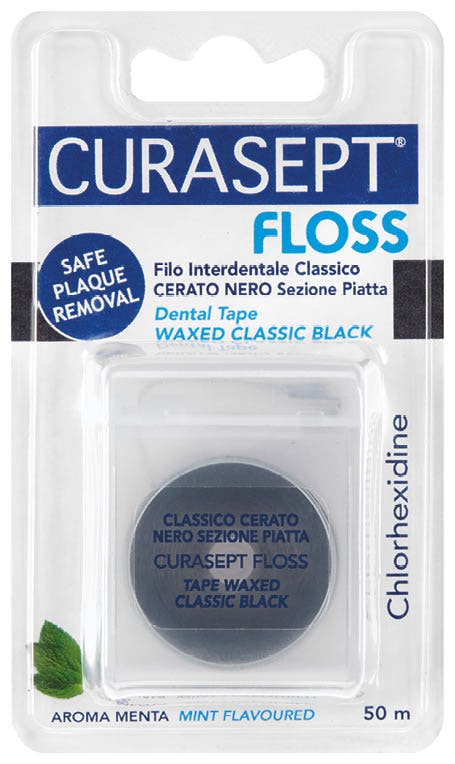 Curasept Floss Nero Cerato Clorexidina 50m  - 1