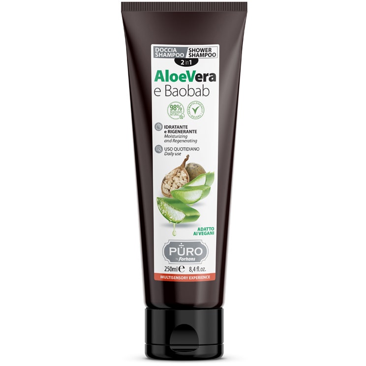 Forhans Puro Doccia Shampoo Idratante/Rigenerante Aloe E Baobab 250ml  - 2