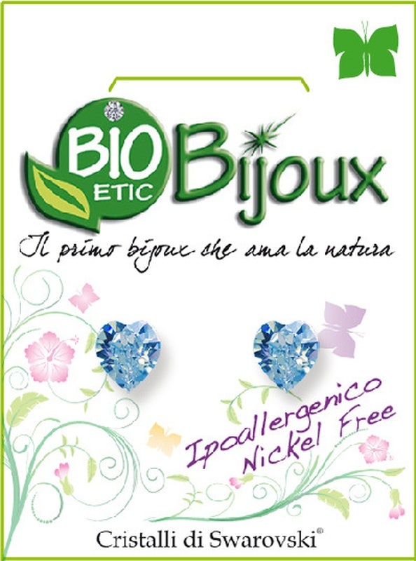 ORECCHINO CUORE 6MM ACQUAMARIN  - 1