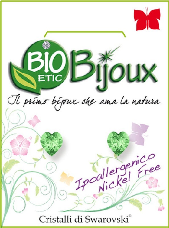 Bio Bijoux Orecchino Cuore 5mm Peridot  - 1