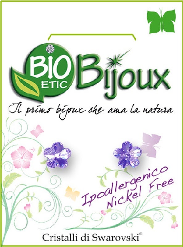 Bio Bijoux Orecchino  Fiore 6mm Violet  - 1