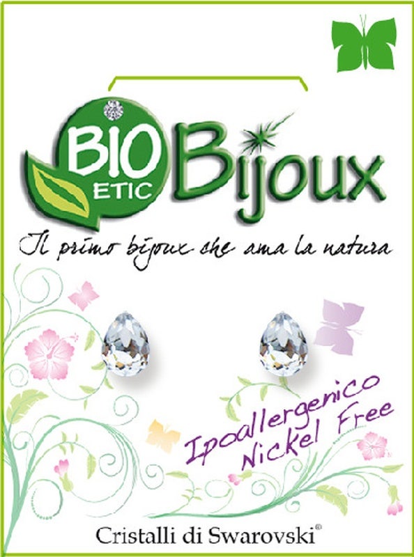 Orecchino Bioetic Bijoux Goccia Swarovski 6x8mm Crystal 1 Paio  - 1