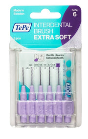 TePe Scovolino Extra Soft Viola Per Pulizia Interdentale Misura ISO 6 (filo 1,1 mm) 6 Pezzi-1