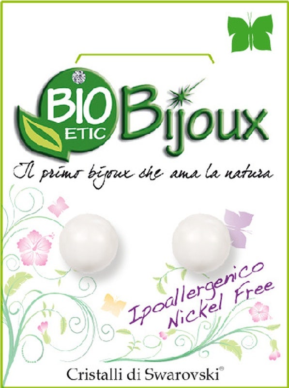 ORECCHINO PERLA 8MM WHITE  - 1