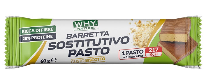 Whynature Barretta Sostitutivo Pasto Gusto Biscotto 60g-1
