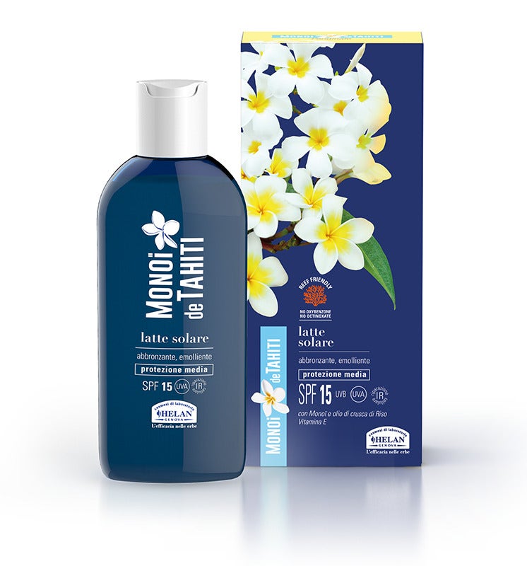 Helan Monoi De Tahiti Latte Solare SPF15 200ml  - 1
