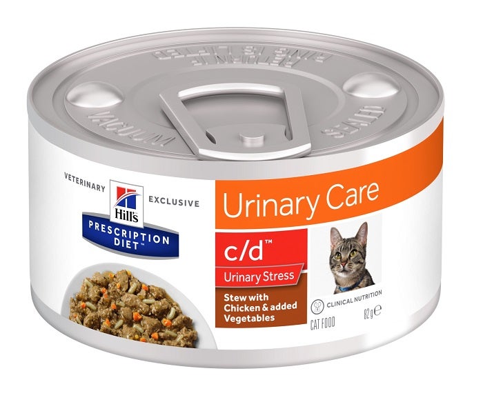 Hill's Prescription Diet C/D Urinary Stress Gatto Pollo e Verdure 82g-1