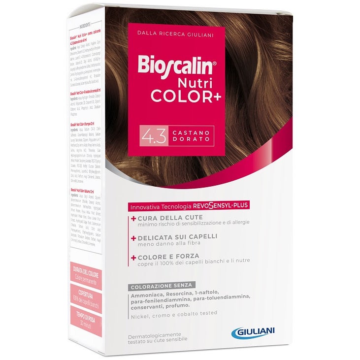 Bioscalin Nutricolor Plus Colorazione Capelli Permanente 4,3 Castano Dorato  - 2