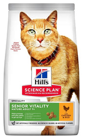Hill's Science Plan Senior Vitality Adult 7+ Crocchette Per Gatti Con Pollo E Riso 1,5Kg-1