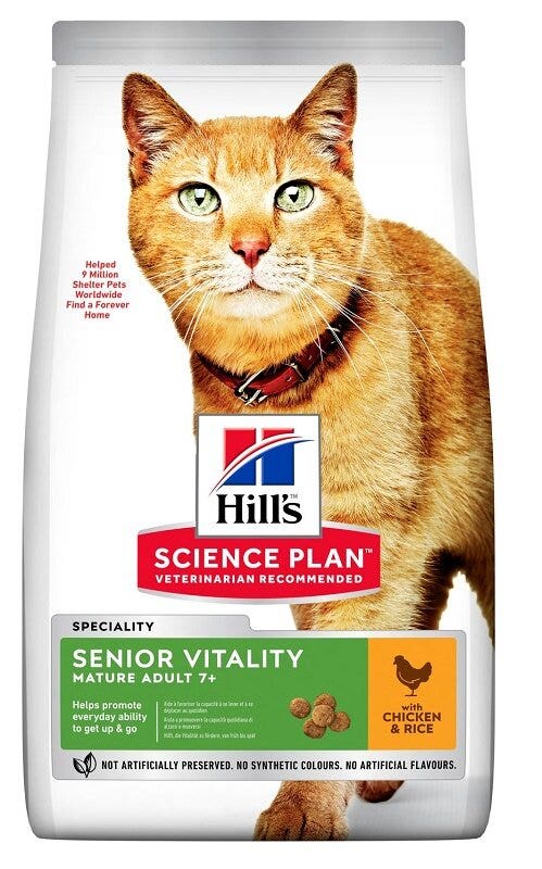 Hill's Science Plan Senior Vitality Adult 7+ Crocchette Per Gatti Con Pollo E Riso 1,5Kg-8