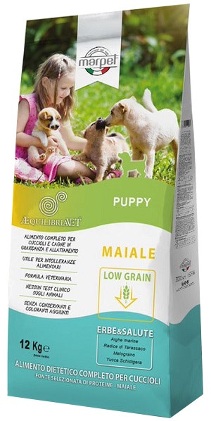 Marpet Aequilibriavet Low Grain Maiale Cibo Secco Per Cani Cuccioli Sacco 12 Kg-1