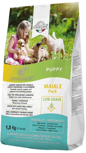 Marpet Aequilibriavet Low Grain Maiale Cibo Secco Per Cani Cuccioli Sacco 1,5Kg-2