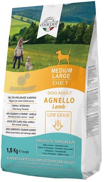 Marpet Aequilibriavet Low Grain Agnello Cibo Secco Per Cani Adulti Taglia Medium Large Sacco 1,5Kg-2