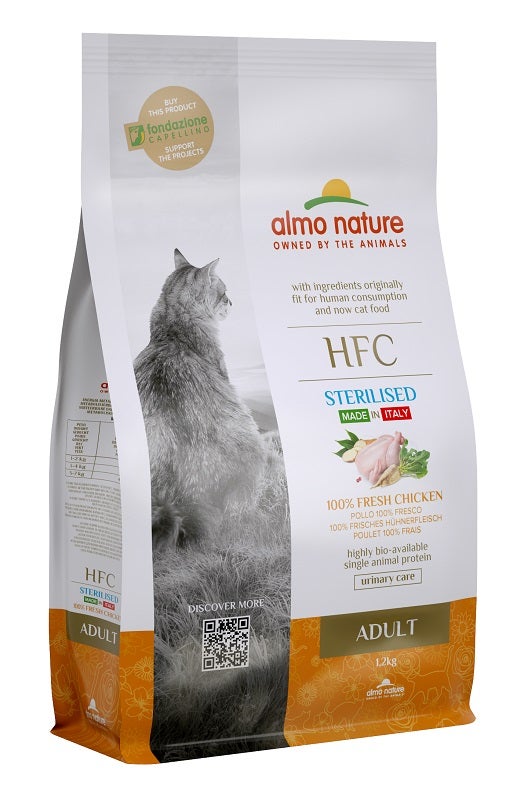 Almo Nature HFC Cibo Secco Pollo Per Gatti Adulti Sterilizzati Sacco 1,2kg-1